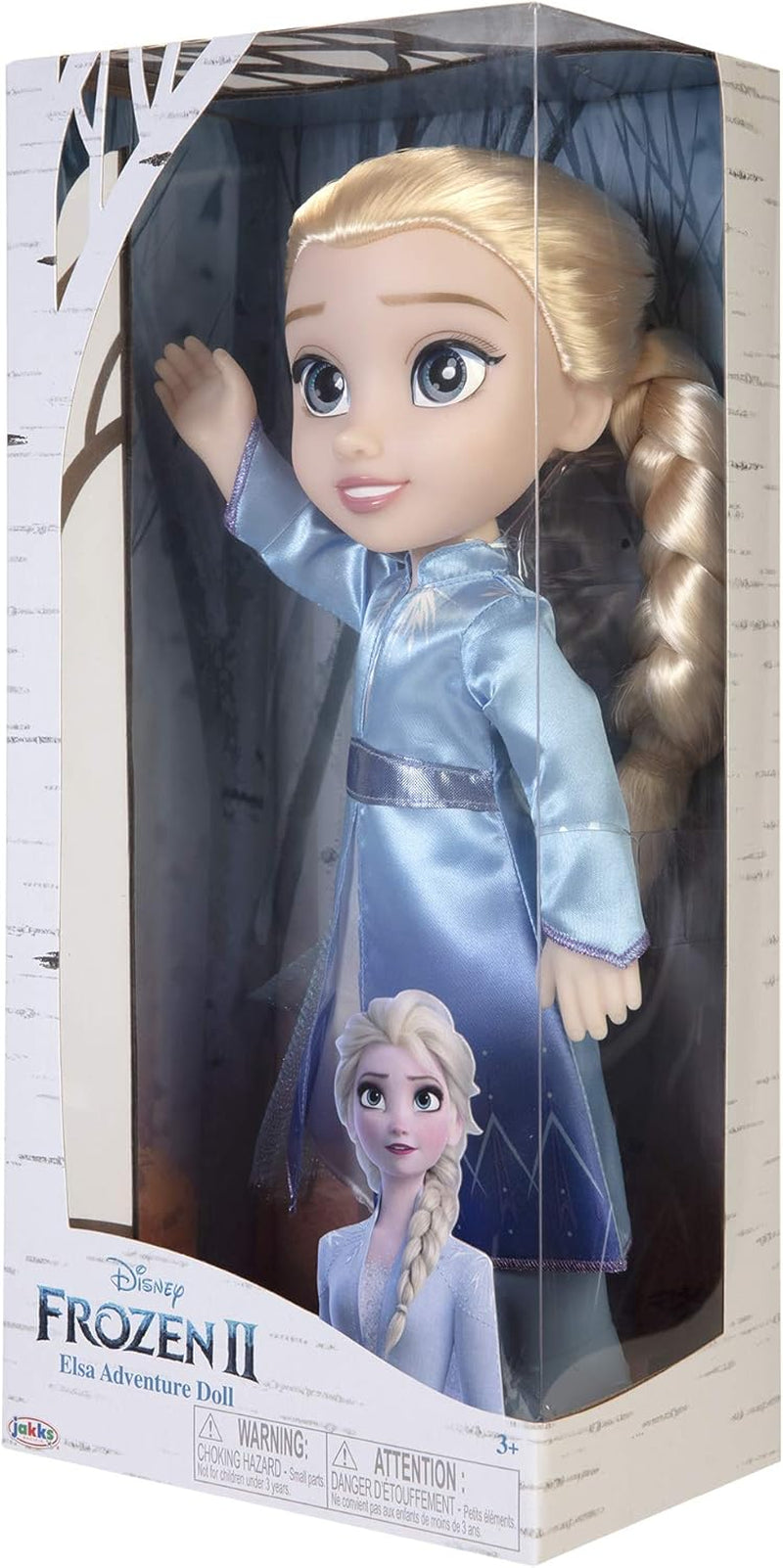 Disney Frozen 2 Elsa Travel Doll, 35 cm docka med kultfilminspirerad klänning, stövlar och långt flätat hår för extra lektid, för tjejer från 3 år och uppåt