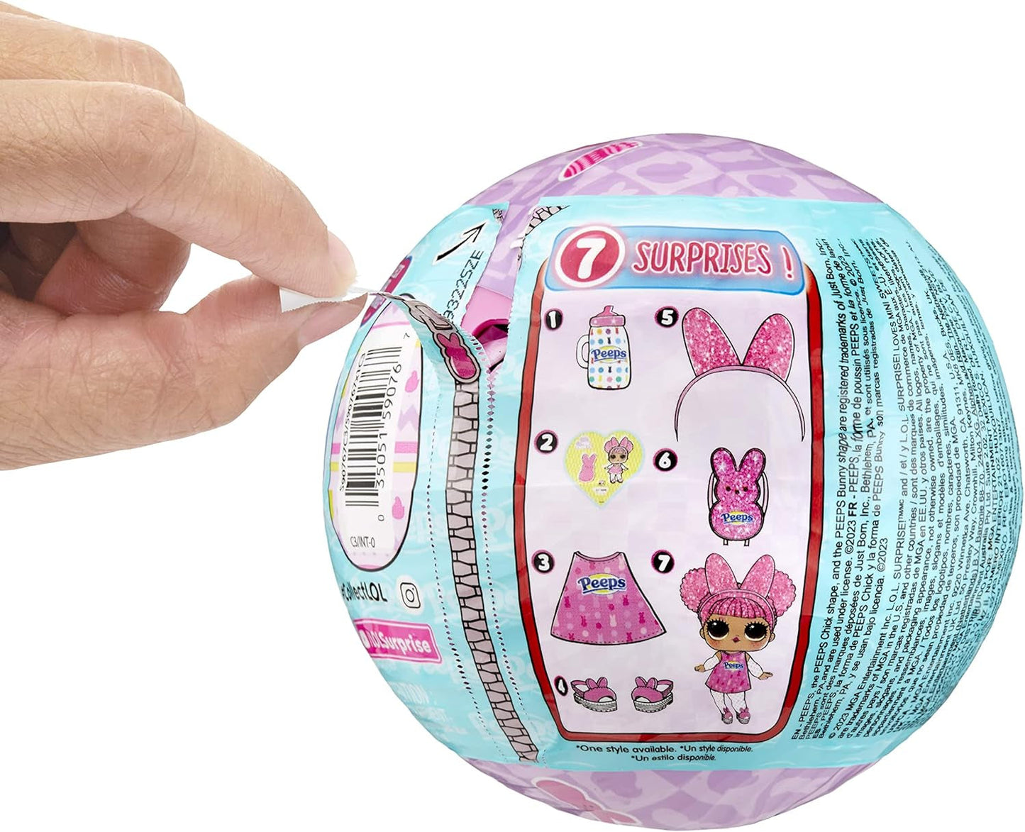 L.O.L. Överraskning! Loves Mini Sweets Peeps - Cute Bunny - Limitierte Auflage mit Frühlingsthema - Sammlerpuppe mit 7 Überraschungen - Für Mädchen, Jungen und Sammler ab 4 Jahren