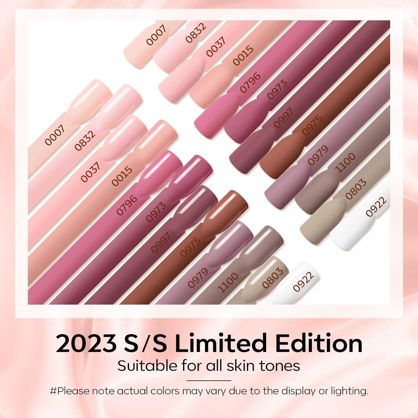 Modelones 35st Gel Nagellack Set, UV Nagellack Set med 48W lampa, Naken Brun Vit Rosa Gel Nagellack Set, UV Gel Nagellack Set med Top Coat Base Nagelstudio Set