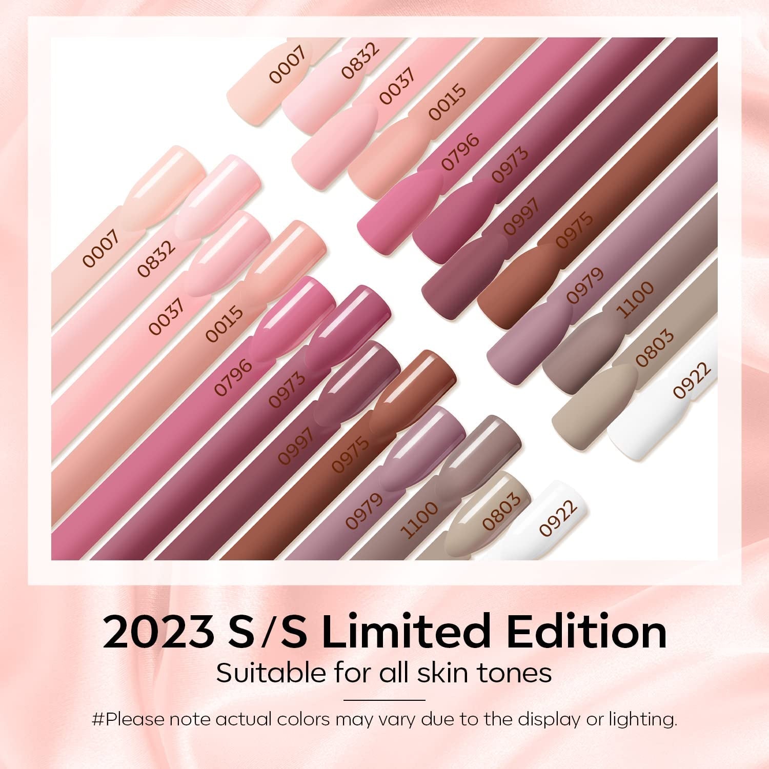 Modelones 35st Gel Nagellack Set, UV Nagellack Set med 48W lampa, Naken Brun Vit Rosa Gel Nagellack Set, UV Gel Nagellack Set med Top Coat Base Nagelstudio Set