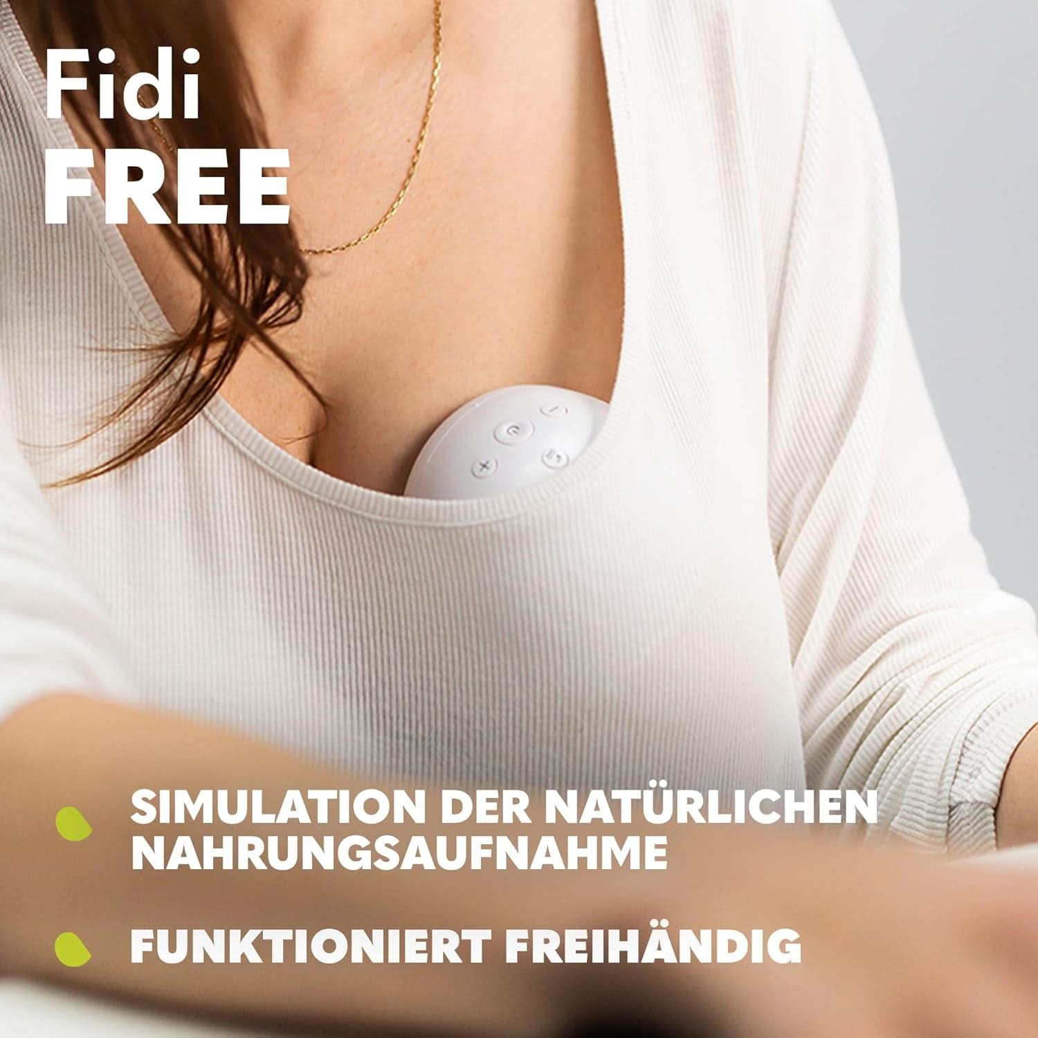 Elektrisk bröstpump LIONELO Fidi Free 2, massageläge, 5 intensitetsnivåer Tillbehör Mat och amning Bebe Naty Shop