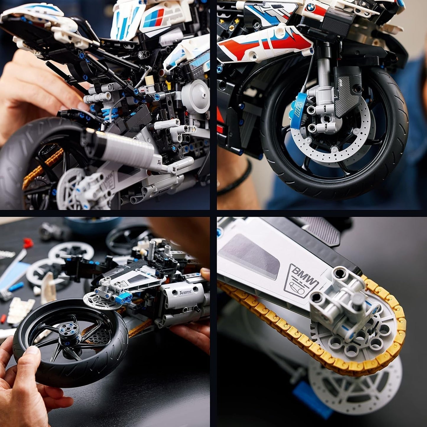 LEGO Technic BMW M 1000 RR Motorcykelmodell Vuxenmodellsats Set som hantverkspresent för män och kvinnor Hem- eller kontorsinredning 42130 Byggsatser Besuche den LEGO-Store