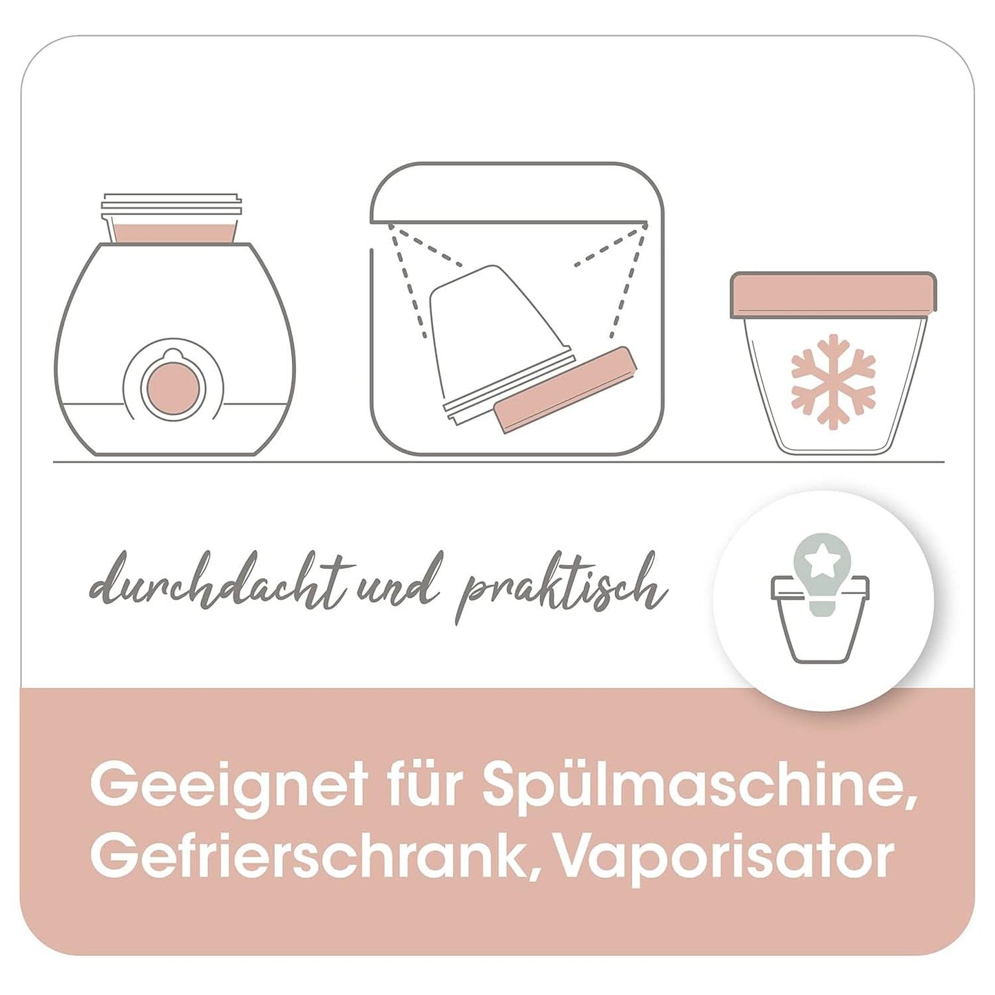 Bröstmjölksbehållare NIP First Moments 150 ml, 4 stycken: stapelbar och läcksäker Tillbehör Mat och amning Bebe Naty Shop