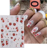 JMEOWIO 3D Nagelsticker Weihnachten Glitzer Nail Art Sticker Selbstklebend Nagelaufkleber 5D Stereoskopisk Schneeflocke Winterurlaub Süß Dekoration Nageldesign Zubehör 4 Blatt