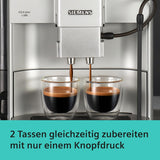 Siemens EQ.6 plus s300 automatisk espressomaskin TE653501DE, för många kaffespecialiteter, mjölkskummare, keramisk kvarn, dubbel kaffefunktion, anti-kalk, automatisk ångrengöring, 1500 W, silver