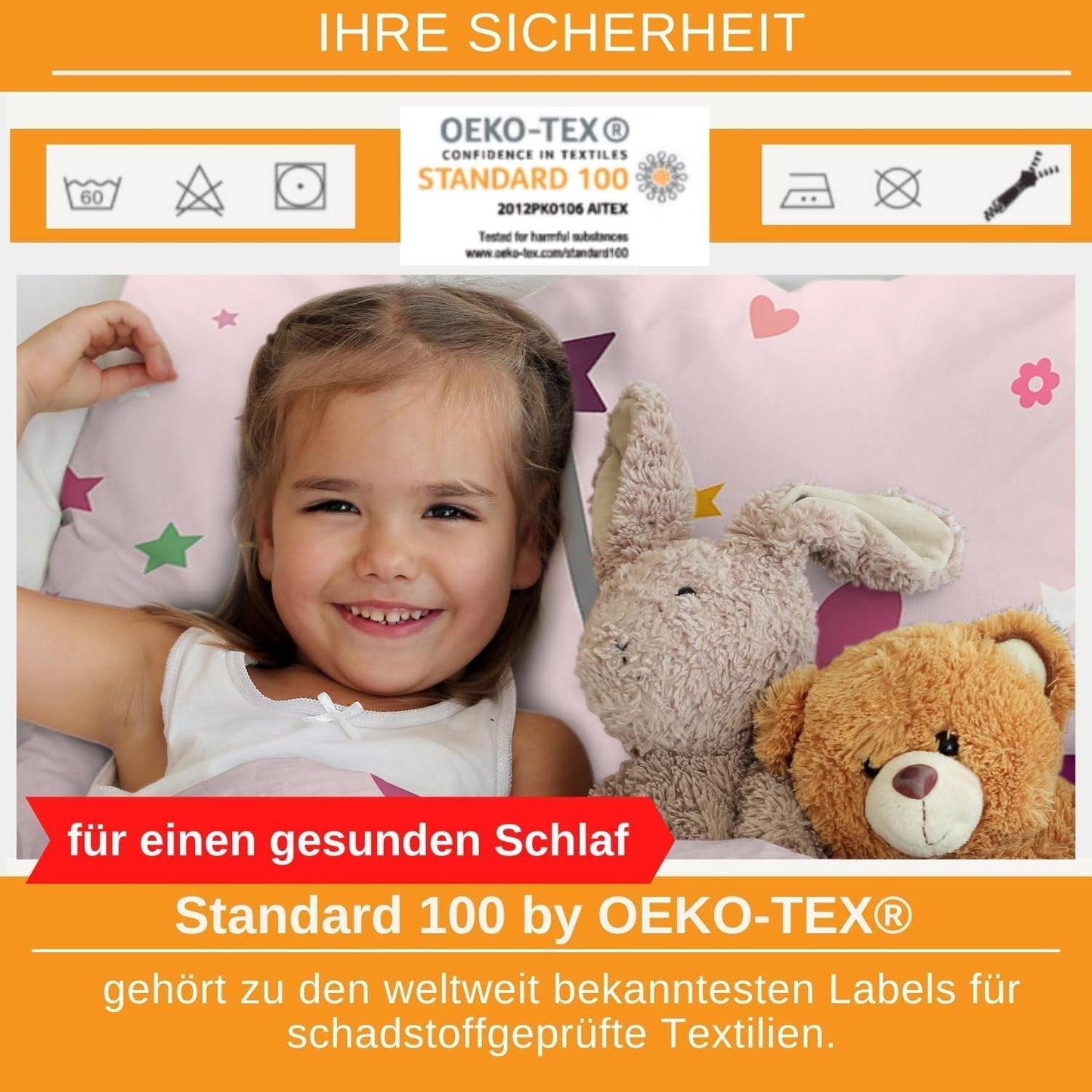 Aminata Kids sängkläder, älvor och tomtar, 100 X 135 cm Sängkläder - barn Naty Shop