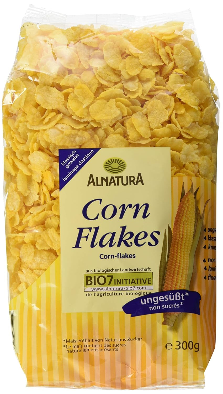 Bio Cornflakes Ungesüßt, 300 G Spannmål Naty Shop 300 G (1Er Pack)