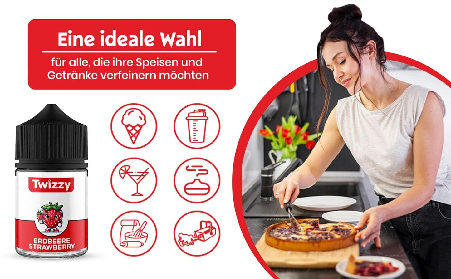 Twizzy koncentrerad jordgubbssmak, 60 ml Aromas Naty Shop