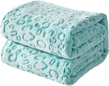 FY FIBER HOUSE flanell fleece, mikrofiberfilt med 3D gepardtryck, 228 X 274 cm, lila Täcken och täcken Naty Shop Blue 50 "X60"