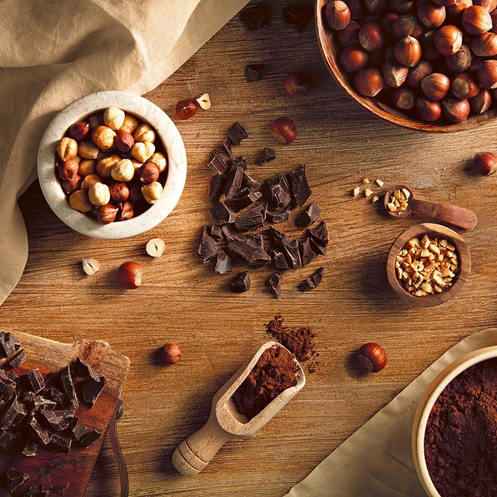 Choklad med mjölkchoklad och hasselnötsfyllning, 200g ask