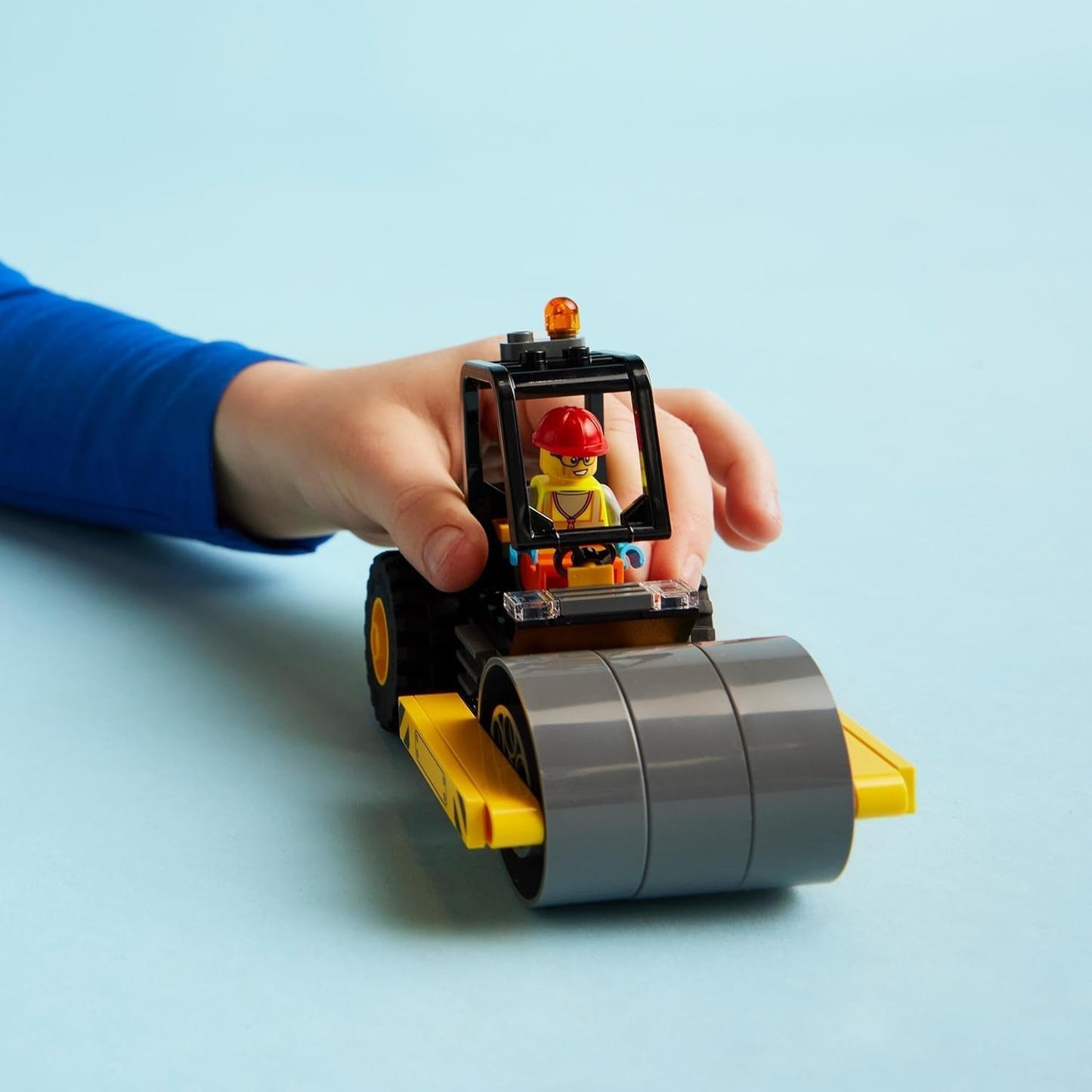 LEGO City Road Roller Construction Fordon för 5 år gamla barn Steam Roller Leksak med byggnadsarbetare Minifigur Fantasifull lekupplevelse för pojkar och flickor Liten rolig present 60401 Byggset Besuche den LEGO-Store