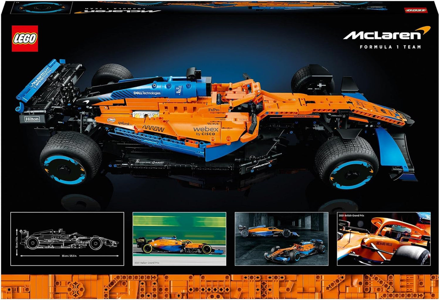 Lego Technic Mclaren Formel 1 Racing Car - Vuxen F1-modell med V6-motor och styrning - Present till motorsportfantaster och samlare - 42141 Byggset Besuche den LEGO-Store