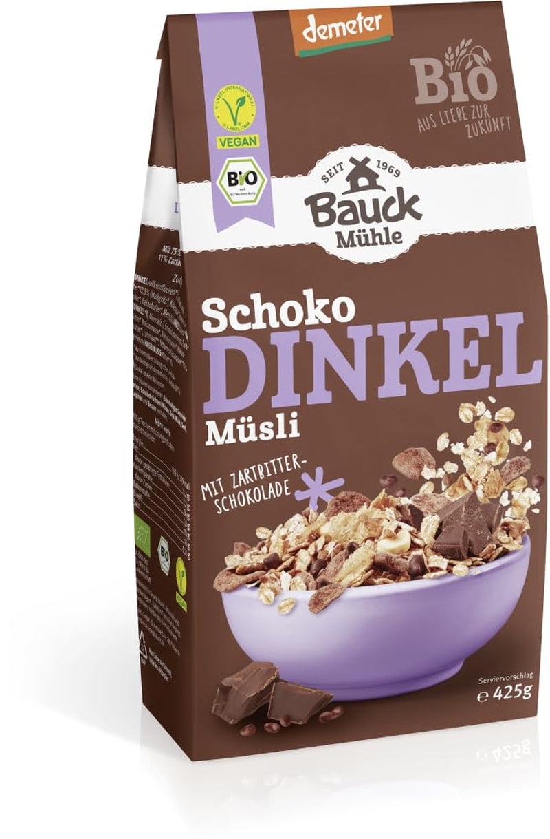 Bauck HOF Dinkelmüsli Schokozart, 425G (1Er Pack) Spannmål Naty Shop 12 X 425 Gr