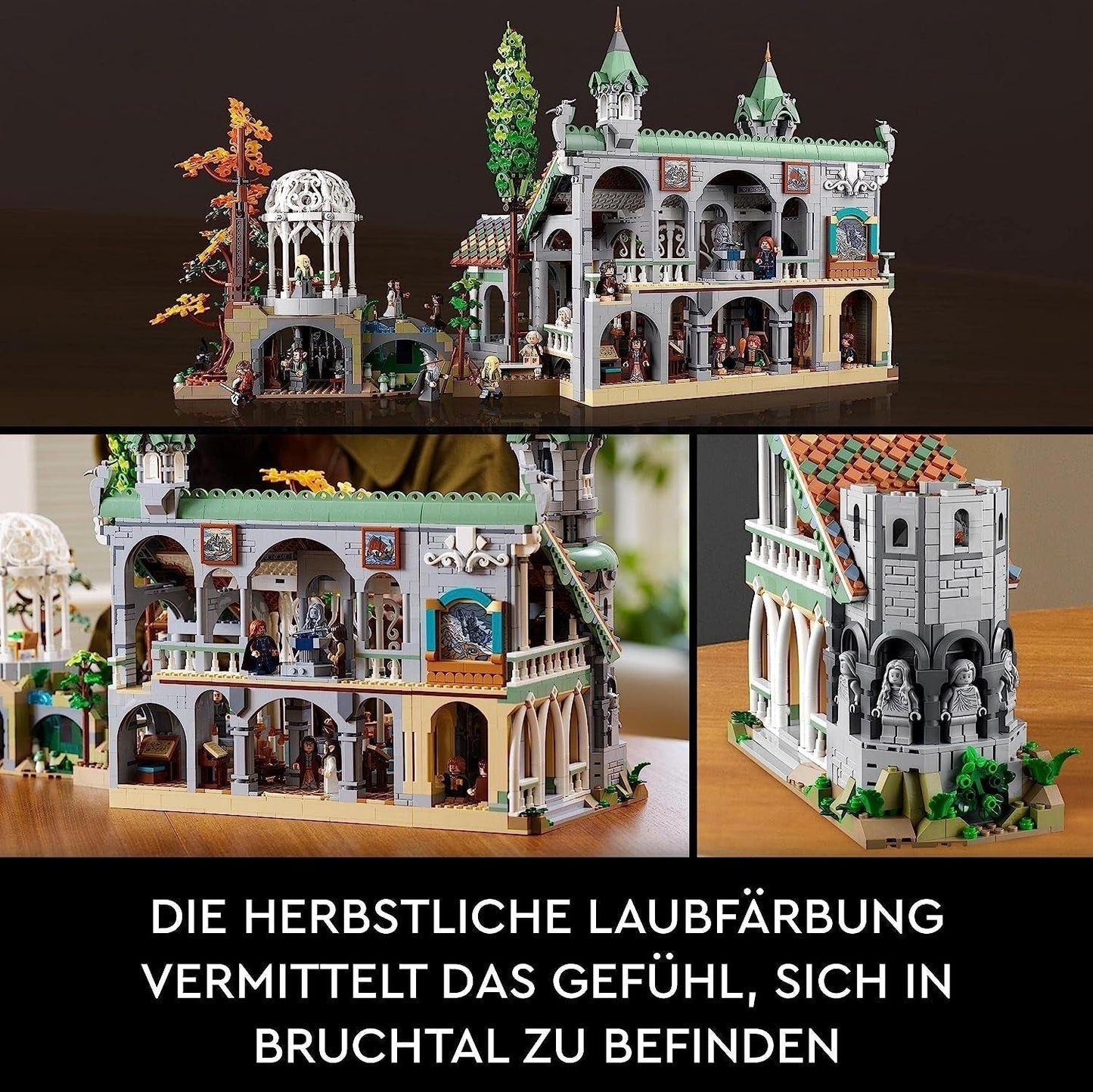 LEGO Icons The Lord Of The Rings: Rivendell - Vuxensamling och visningsset med 15 unika minifigurer inklusive Gandalf, Legolas, Aragorn och Frodo, exklusivt på Amazon - 10316 Byggset Besuche den LEGO-Store