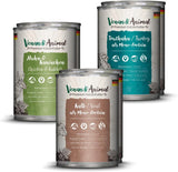 Venandi Animal Premium Nassfutter für Katzen, Probierpaket II, Kyckling + Kanin, Kalb, Turkiet, 6 x 400 g, getreidefrei und naturbelassen, 2,4 kg
