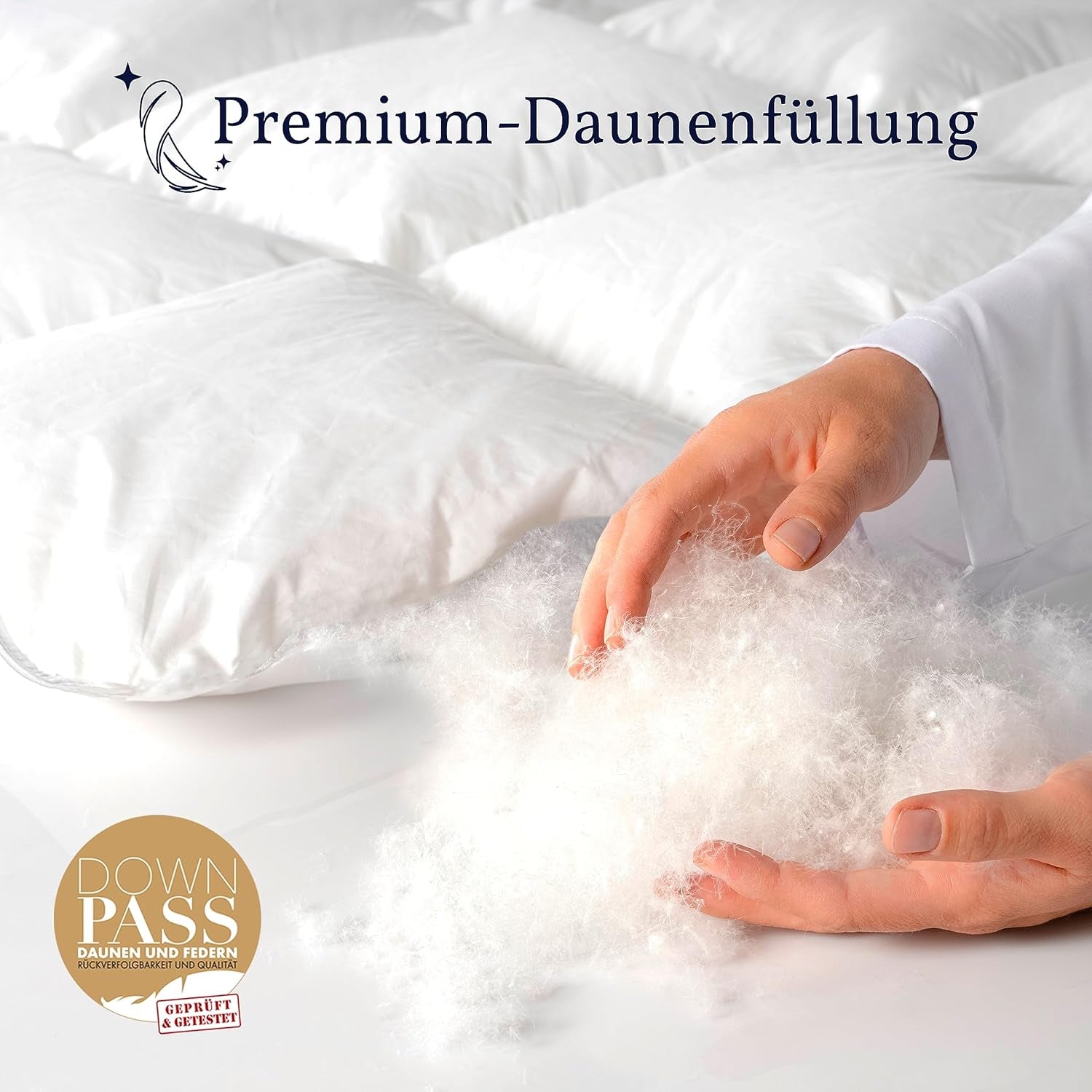 Nordic Paradise - Bekvämt täcke - 50% tyskt ankdun - Varmt vintertäcke - 200X200 Cm Täcken och täcken Naty Shop