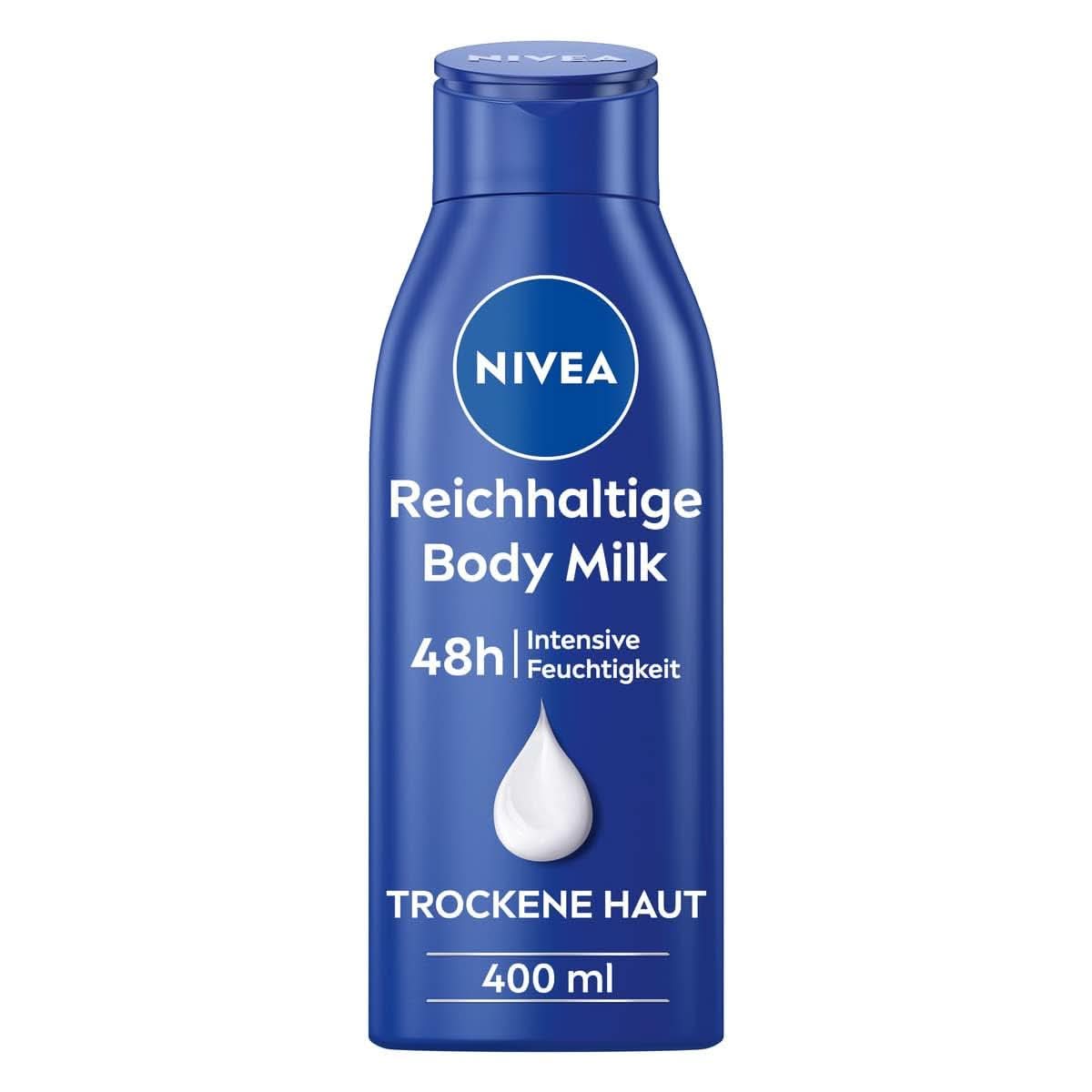 NIVEA Rich Body Milk, intensiv närande kroppskräm med mandelolja, 400 ml dusch och bad Naty Shop