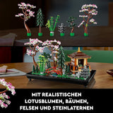 Lego Icons Garden of Silence - Vuxen Zen Botaniska trädgårdsset med lotusblommor - Anpassningsbar japanskt inspirerad skrivbordsdekoration - Present för kvinnor och män 10315 Byggset Besuche den LEGO-Store
