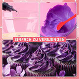 Gel matfärg - HXDZFX 2×30ml, sockerfri matfärg, högkoncentrerad, för dekoration av kakor, vit fondant, makroner, kakor, bakning, påskägg, slem (druvor lila)