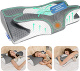 IDEA Kudde Memory Foam Kudde, Ergonomisk Kudde Ortopedisk Kudde Nacksmärta, Sovkudde för Sidorygg- och buksmärta, Nackkudde Anti Snarkningskudde för vuxna Cervikala ortopediska kuddar Naty Shop Standardtitel