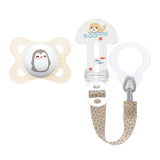 MAM Clip It-napp! Broach & Original S226 Skinsoft™ silikon, ultramjuk, för spädbarn från 0+ månader