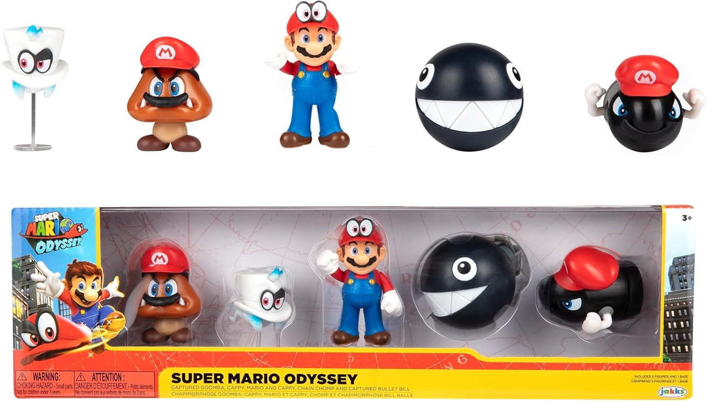 Ksruee Super Mario Mario Odyssey 5,6 cm Pack Actionfigurer Naty Shop Standardtitel