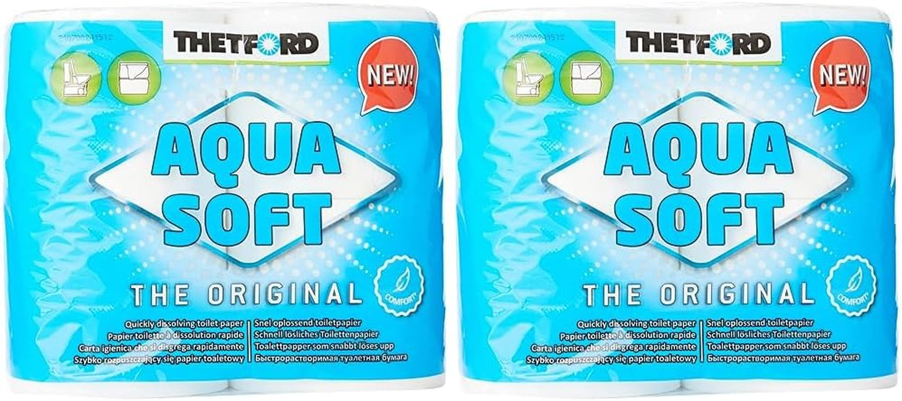 Aqua Soft Toalettpapper Bärbart Toalettpapper 4 rullar/flaskor Campingtoaletter Utomhuscampingtoalettpapper