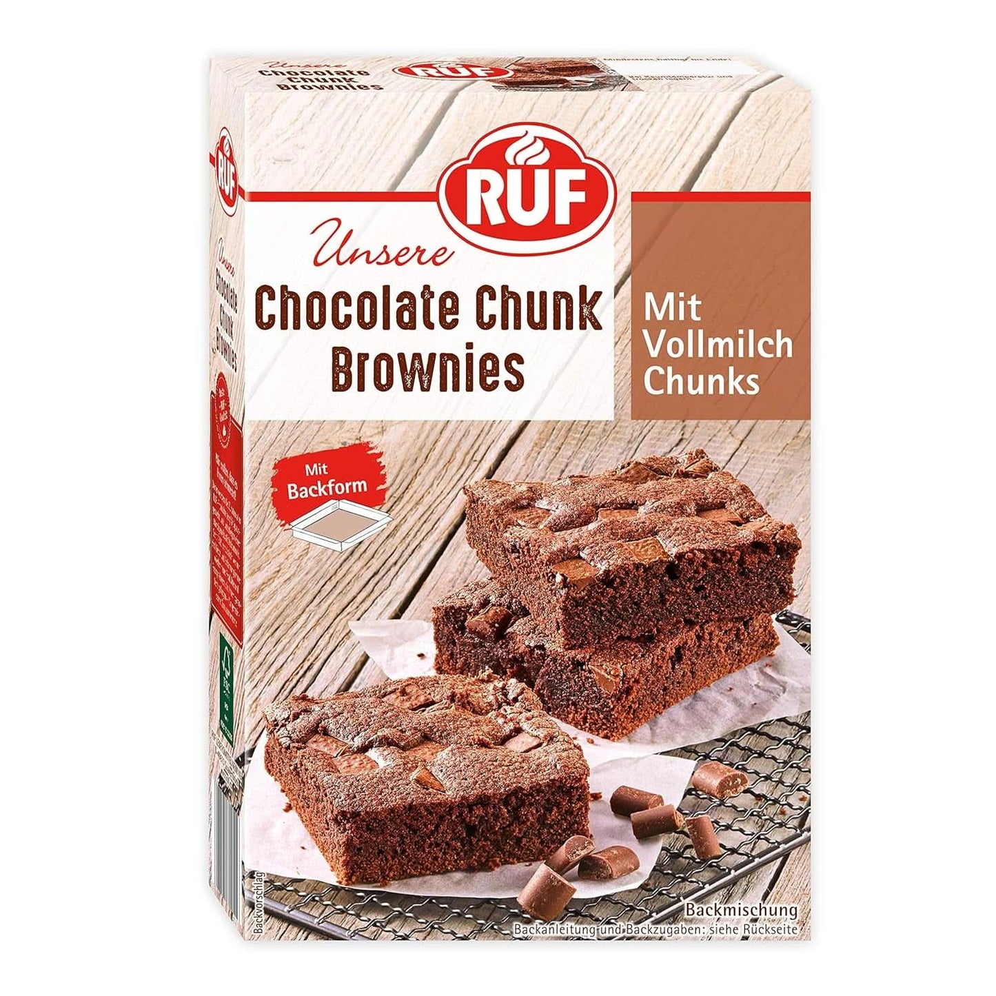 RUF Brookies, björnbärsmix och kakor, 460 gram Naty Shop Kitchen 410 gram Chocolate Chunk Brownies