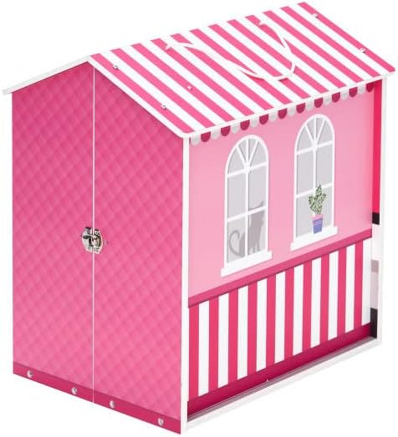 Teamson Kids - Dreamland City Café Dollhouse 30cm - Rosa/Vit/Svart