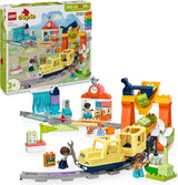 LEGO DUPLO Town Large Interactive Railway, Byggleksak för småbarn 3 år gamla, Push & Go-lokomotiv med ljus och ljud, Spårdelar, Förskolepedagogisk leksak 10428 Byggset Besuche den LEGO-Store Standardtitel
