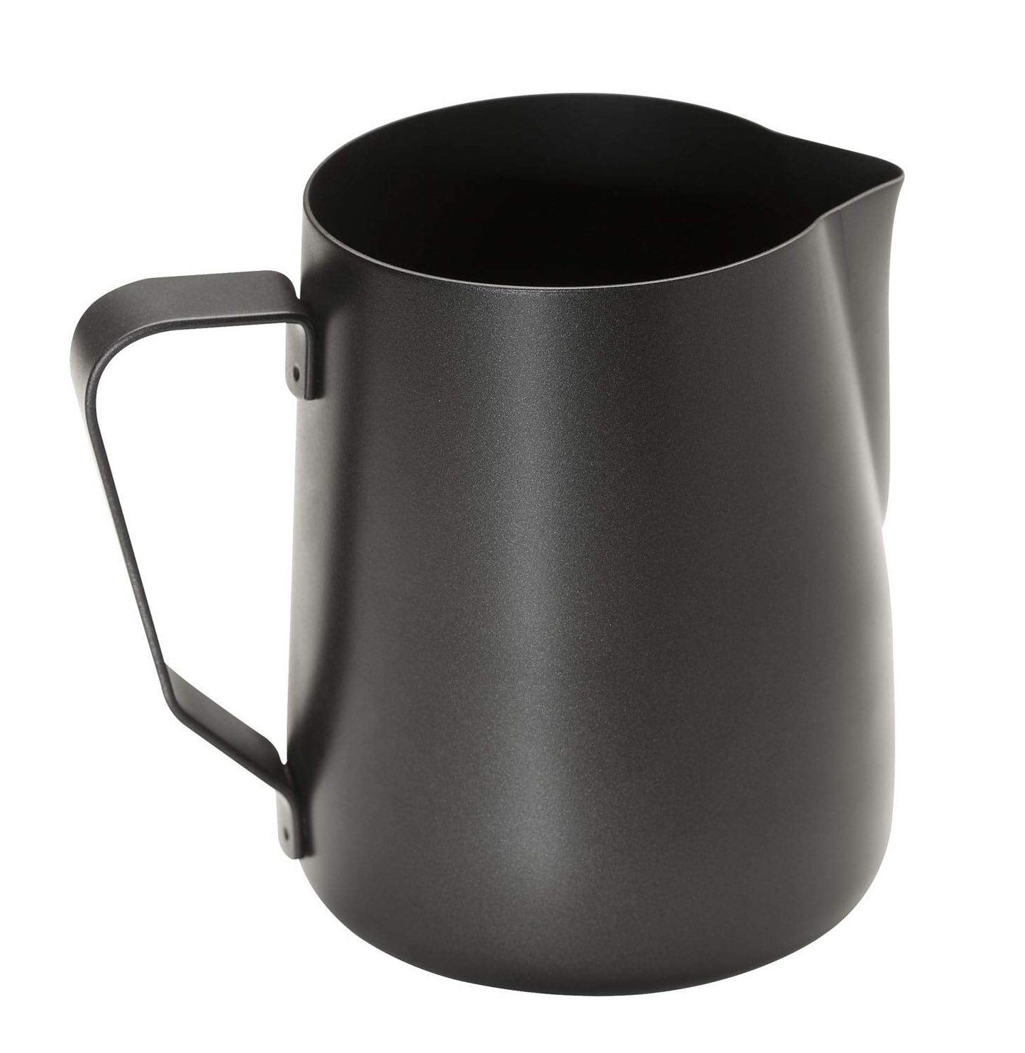 APS Milk Pitcher - Högkvalitativ mjölkkanna med non-stick beläggning, gjord av rostfritt stål - Perfekt för att skumma mjölk - Universalkaraff, svart, 600 ml