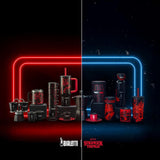 Bialetti Moka Express Stranger Things 3-kopps kaffebryggare, Musikknapp med USB-C-laddningsfunktion, Ej lämplig för induktionshällar, 3 koppar (130 ml), Svart