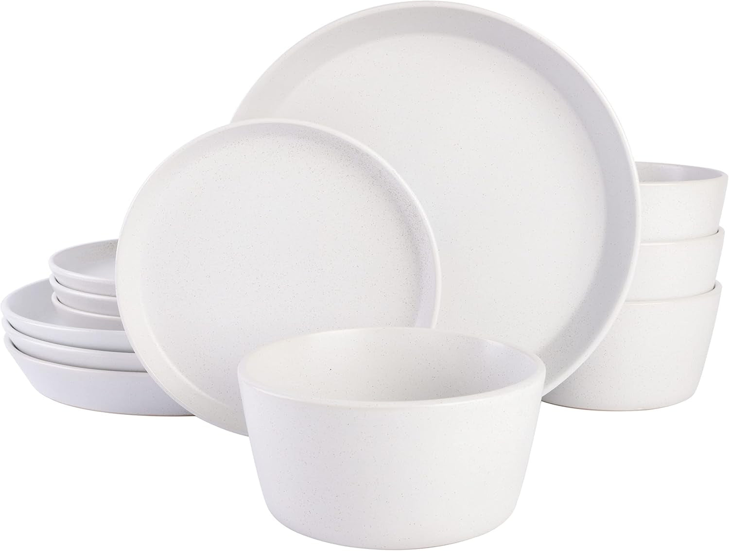 Sofia Coupe servisset, servis för 4 (12 st), vit med prickar