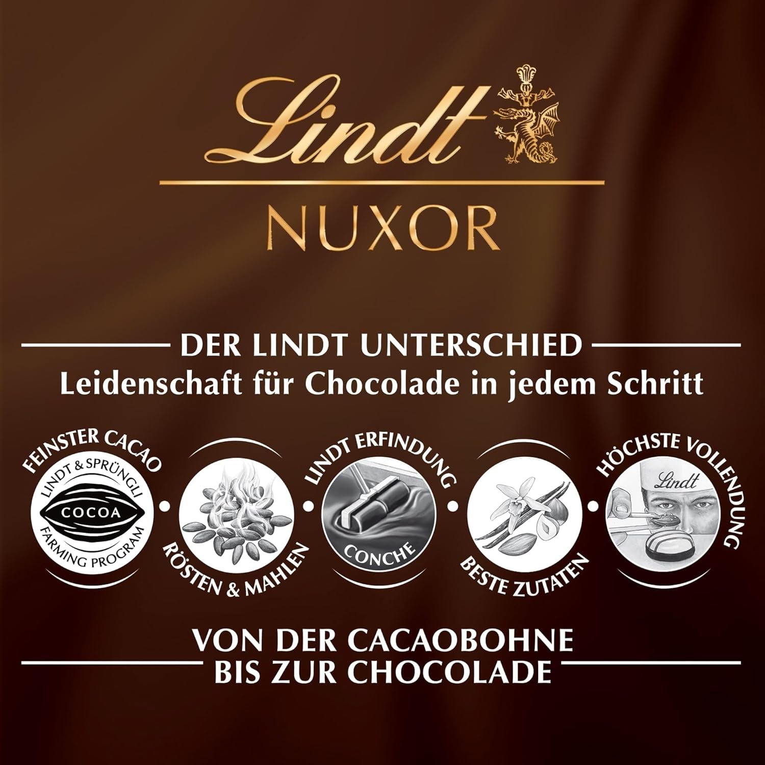 Lindt Choklad | Mix för påse NUXOR | 103g | Gianduja krämiga chokladkuber i tre sortiment med rostade hela hasselnötter | Choklad present