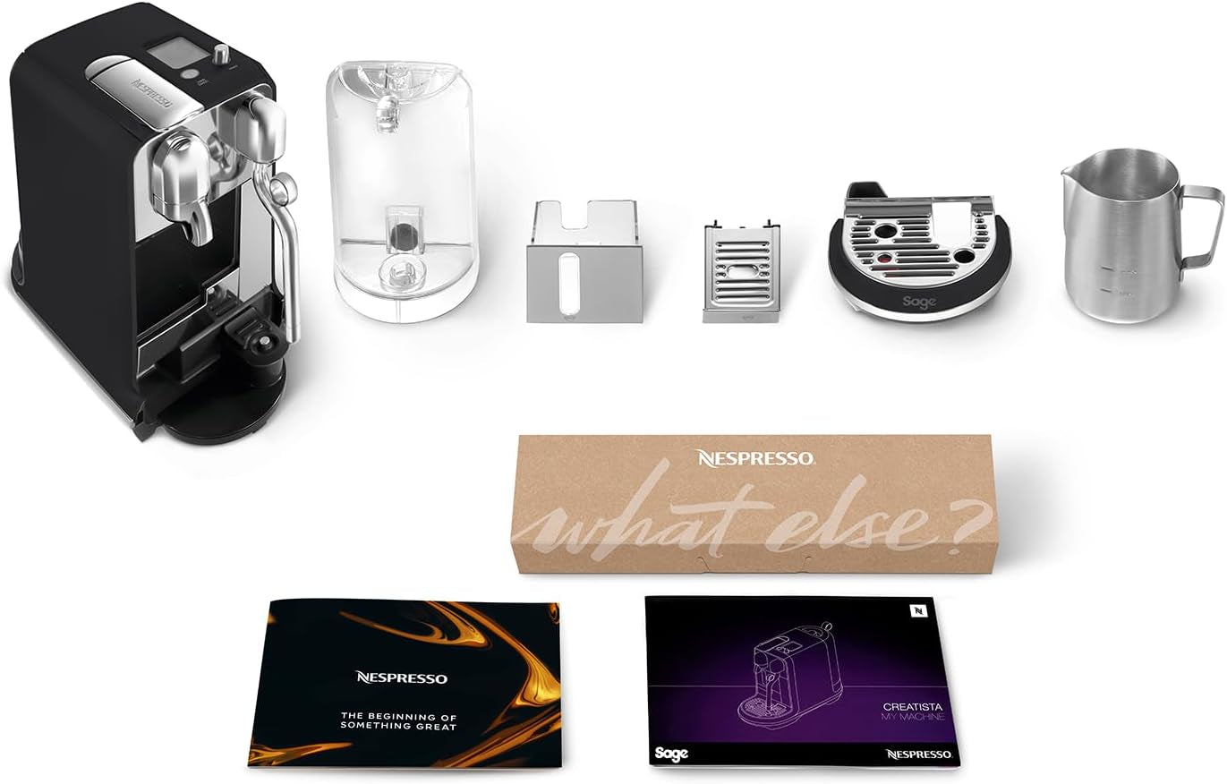 Espressomaskin med Nespresso SNE800 Creatista Plus kapslar från Sage, mattsvart