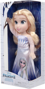 Disney Frozen 2 Elsa Doll - 35 cm lång, poserbar docka i ikonisk modeklänning och långt hår som flödar för extra kul, för tjejer från 3 år och uppåt, 214894