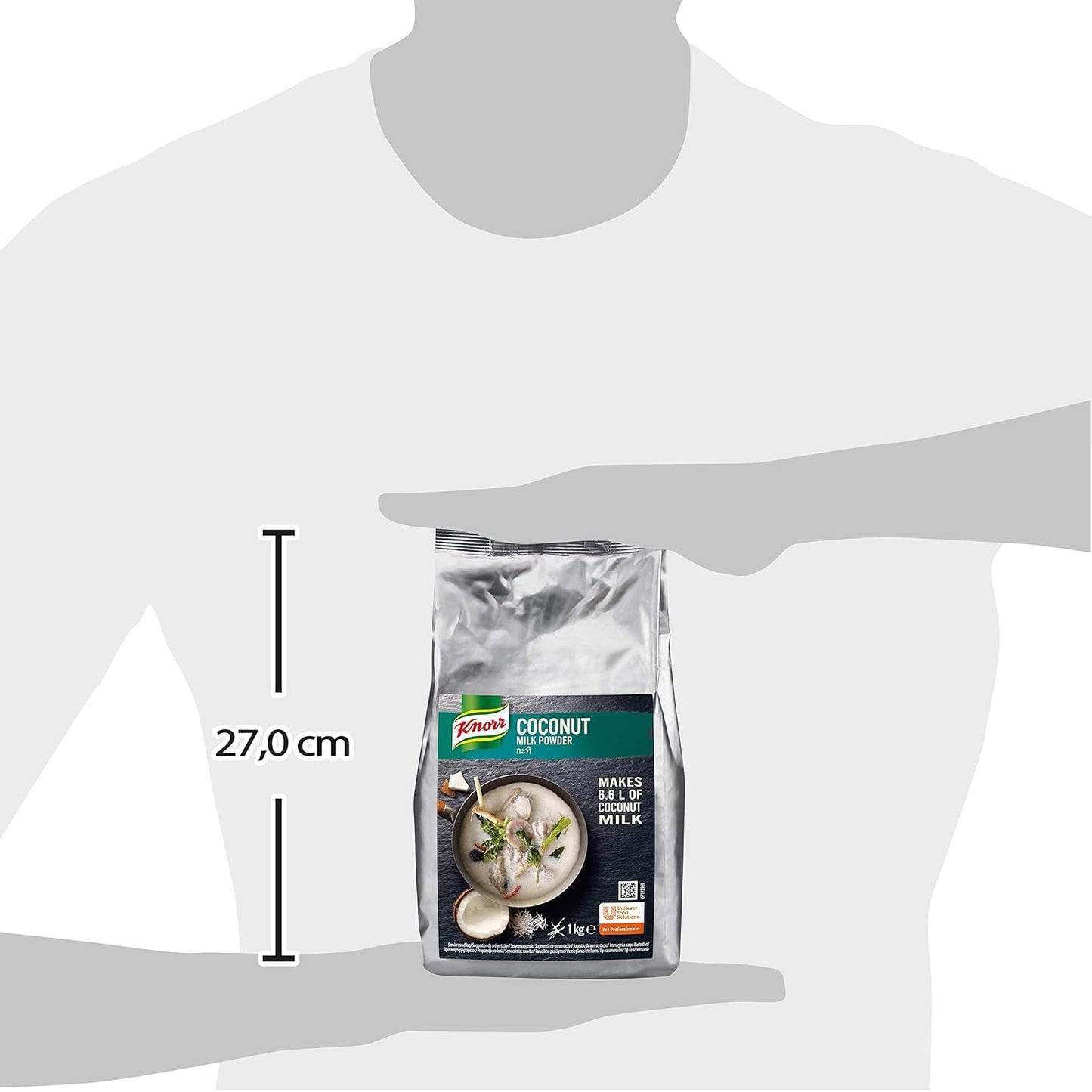 Knorr Kokosmilch Pulver (Mjölkpulver från 20 frischen Kokosnüssen, ergibt 6,6 liter Kokosmilch) 1er Pack (1 x 1 kg)
