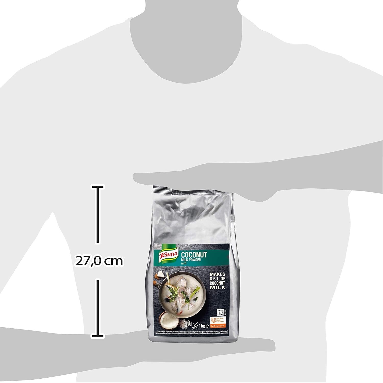 Knorr Kokosmilch Pulver (Mjölkpulver från 20 frischen Kokosnüssen, ergibt 6,6 liter Kokosmilch) 1er Pack (1 x 1 kg)