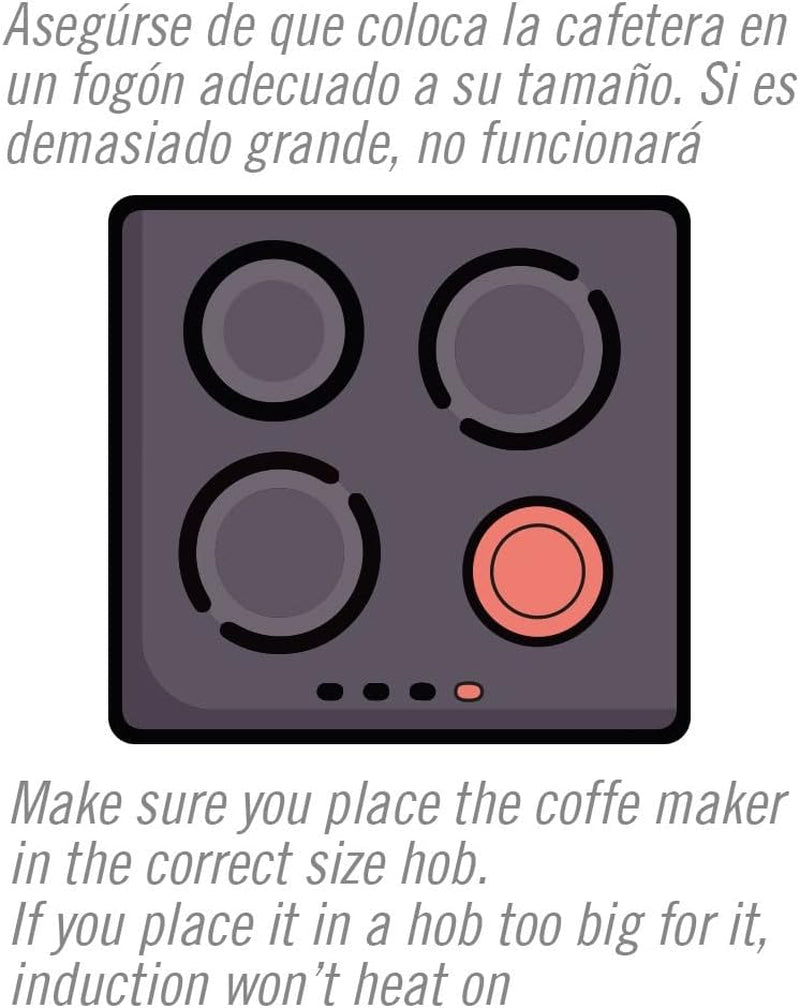 NERTHUS FIH 833 Induktions espressomaskin för 3 koppar, klassisk italiensk espressomaskin