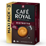Café Royal Ristretto – Nespresso®-kompatibla kaffekapslar, 100 % Arabica, intensiv, mörkrostad, intensitet 11/12, Rainforest Alliance, 36 kapslar