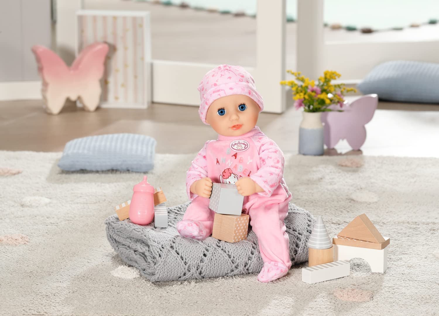 Annabell Little Annabell mjuk docka 36cm, med tygkropp och sömniga ögon, 36cm, 709870 Zapf Creation