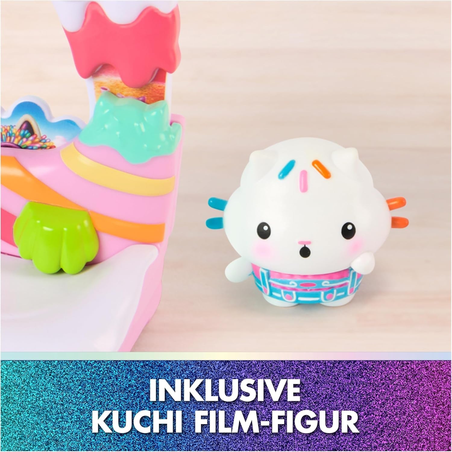 DREAMWORKS GABBY'S DOLLS HOUSE: THE MOVIE - Kuchi's Sweet Balcony Playset med dockskåpsfigurer och tillbehör för barn från 3 år och uppåt