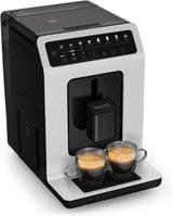 Krups EA897B Evidence ECOdesign automatisk espressomaskin, automatisk espresso- och cappuccinofunktion, Quattro Force-teknik, entrycksmjölkkoppar, 8 förinställningar, mjölksystem, 1450W