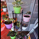 20 cm stora plastblomkrukor med fat, vita självbevattnande blomkrukor med fat, frökrukor av plast, förtjockade krukor för inomhus- och utomhusplantering (6 stycken)