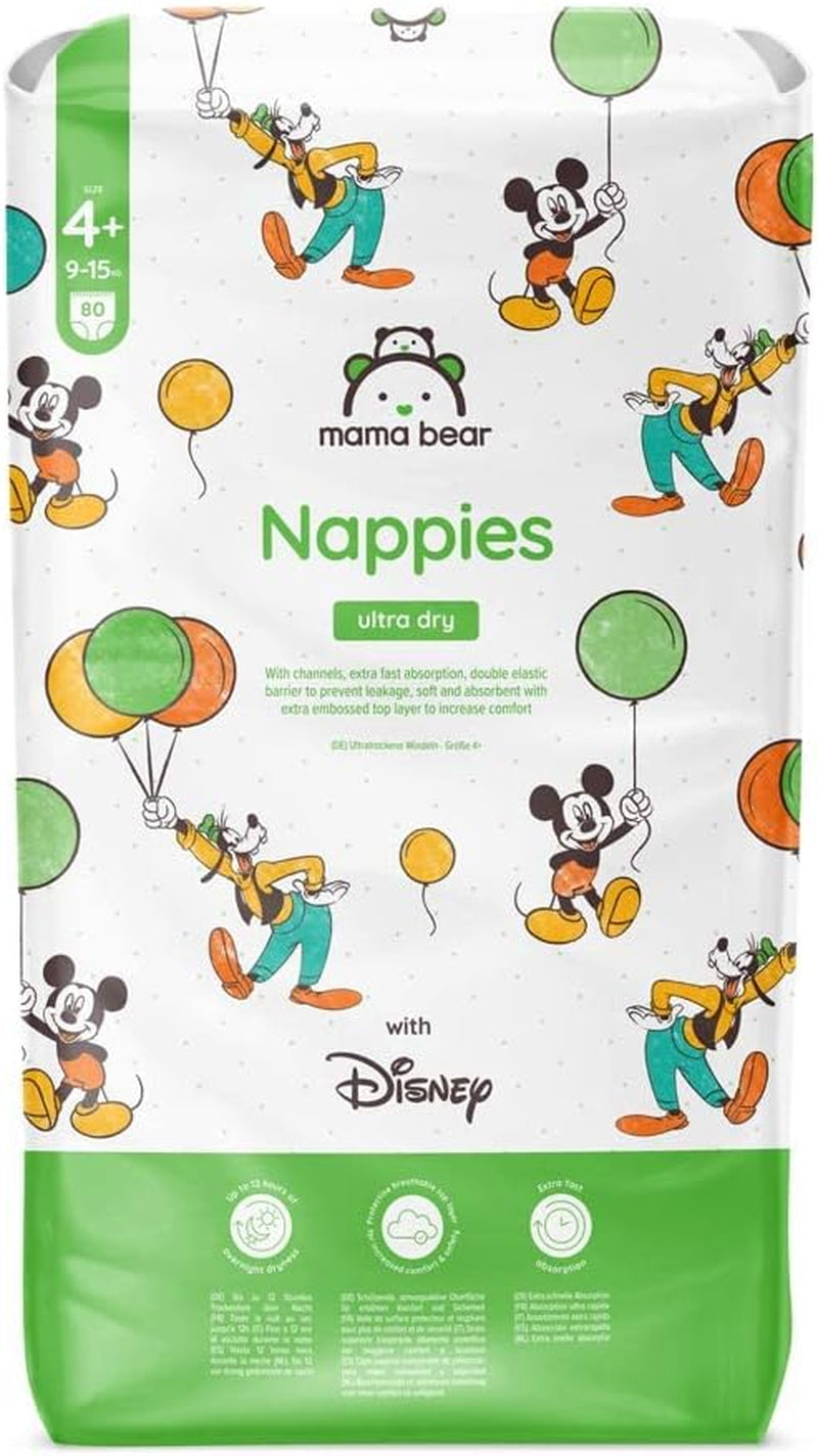 Amazon Märke: Mama Bear Disney Ultra Dry blöjor, storlek 3 (4-9 kg) - Månadslåda, vit, 172 count (2 förpackningar om 86)