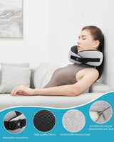 Flygplans nackkudde, Memory Foam resekudde, vuxen nackkudde, justerbar tvättbar flygplanskudde, ergonomisk resekudde (grå) cervikala ortopediska kuddar Naty Shop