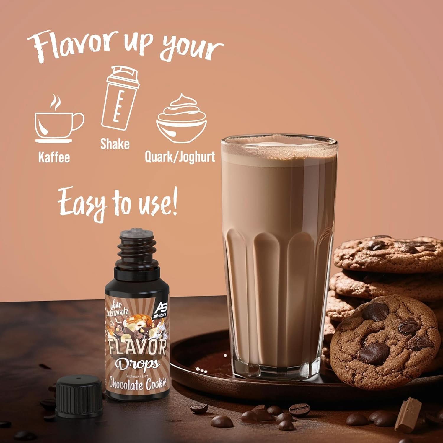 ALL STARS Flavor Drops, Smaksatta droppar utan tillsatt socker och utan kalorier - Sötma och smak för mat, 30 ml Sweeteners Naty Shop