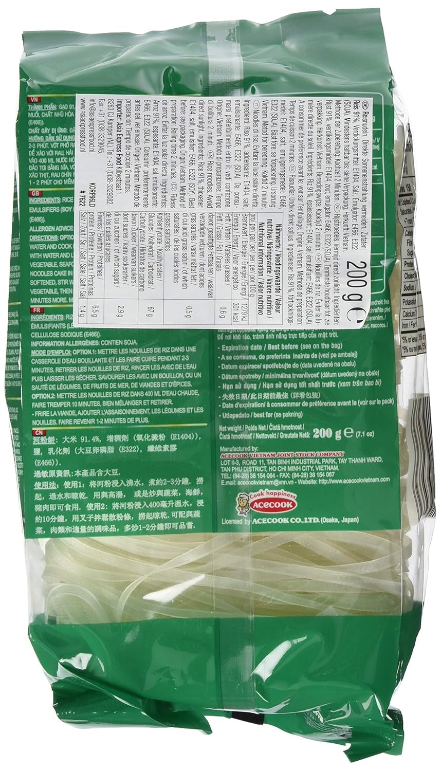 ACECOOK - ELLER RISNUDLAR - (1 X 200 GR)