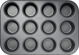 Zenker 12Er Muffinform Energy, Premium-Backform, Für Köstliche Kuchen, Verkürzt Die Backzeit Um Bis Zu 20% (Farbe: Silber/Anthrazit), Menge: 1 Stück, Hellgrau Und Dunkelgrau Formar och plåtar för bakning Naty Shop