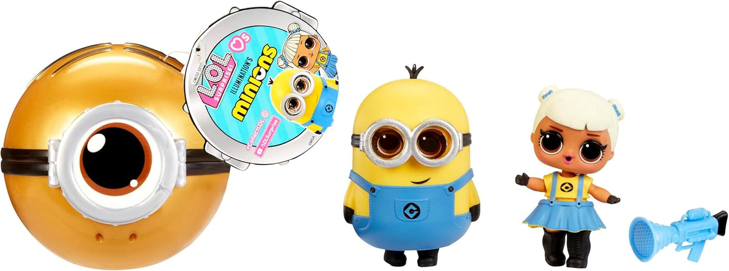 LOL Överraskning! Loves Minions Tots - Innehåller 1 docka med outfit och tillbehör, Minions-inspirerad boll, dold förpackning, 6 samlardockor